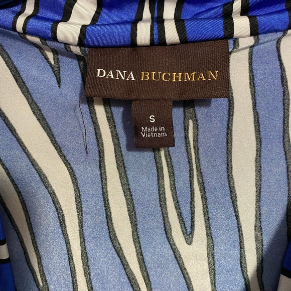 Dana Buchman blue zebra print blouse - Picture 2 of 4
